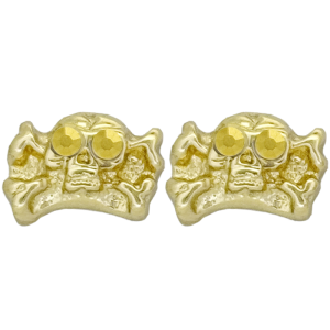 Skull Earrings - Gold/Arum