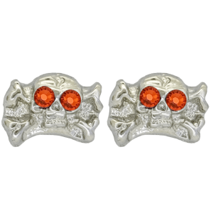 Skull Earrings - Silver/Hyacinth