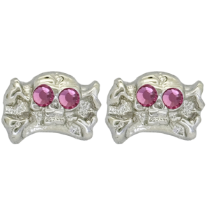 Skull Earrings - Silver/Rose