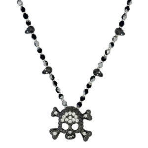 Skull N Crossbones Black- Clear