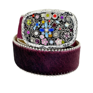 Gemstone Mosaic - Burgundy Pony Hair