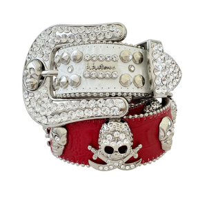 Crimson Bloom - Silver Skull / Clear