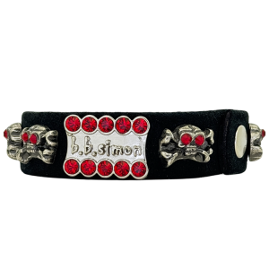 Thin Cuff Skull Black Suede - Lt.Siam