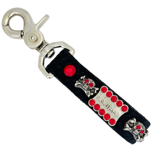 Keychain Skulls/ Lt.Siam- Black Suede