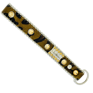 Keychain Handle -Brown Panther/ Colorado /Silver