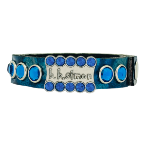 Thin Cuff Blue Panther - Capri Blue /Silver