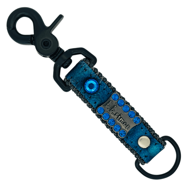 Keychain - Blue Panther/ Capri Blu / Black - B.B. Simon®