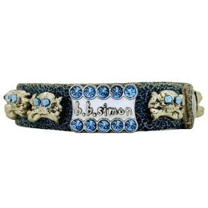 Thin Cuff Skull - Cracked Blue / Lt.Sapphire