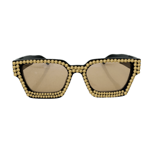 BB Square Crystal Sunglasses - Black / Lt.Colorado