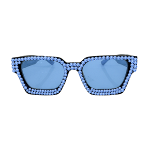 BB Square Crystal Sunglasses - Black / Lt.Sapphire