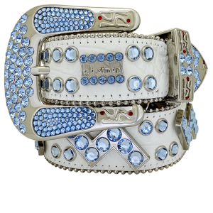 Zigzag Double b Crystal - White / Lt. Sapphire -S