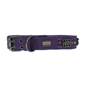 Pet Collar - Purple / mini chain-Amethyst