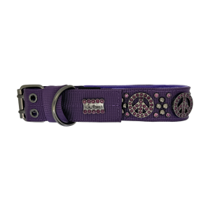 Pet Collar - Peace / Amethyst