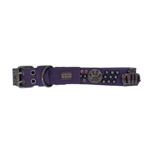 Pet Collar - Crown & Paw / Amethyst