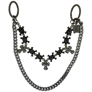 Pants Chain – Black Skulls Black Crosses - JetHem