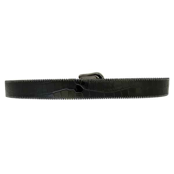 Trojan Classic-Shiny Black Embossed / JetHem - B.B. Simon®