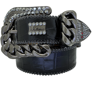 Demi – Shiny Black Embossed /JetHem