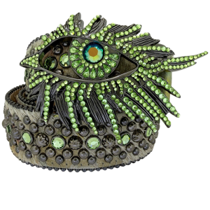 Sentinel Eye Trojan - Acid Wash Pony hair / Peridot