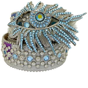 Sentinel Eye Trojan - Acid Wash Pony hair / Aquamarine