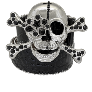 Crystal Eye Skull - Jet / Silver