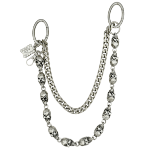 Skull & Chain - Silver / Clear