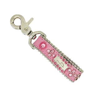 Keychain -Crystal ‘b’ Logo/ Bubblegum – Rose