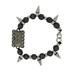 Silver Spikes – Jet Hematite / Silver