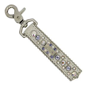 Keychain -Crystal ‘b’ Logo/ Tanzanite -Silver