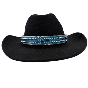 Desert Stone Hat - Blue  Cross- Capri Blue
