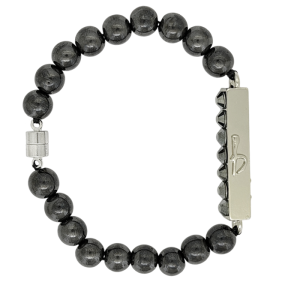 Bracelet -Hematite / Cuboid Shape / Silver