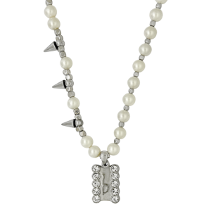 Necklaces Silver Spikes – Pearl / Silver