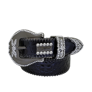 Dimond Bloom - Shiny Black Embossed / Chrome