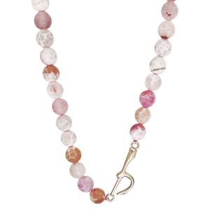 Necklaces Single “b”/  Pink Stone